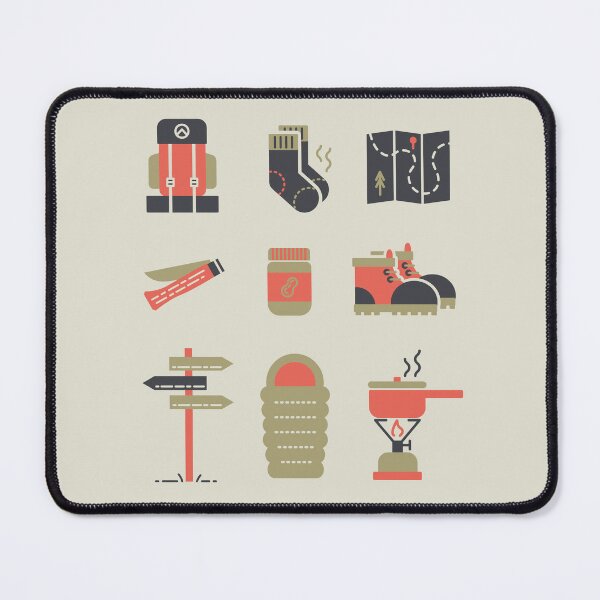 Item preview, Hiking Gear - Red, Blue & Gold designed and sold by fieldtripsupply.