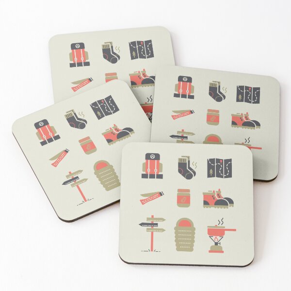 Item preview, Hiking Gear - Red, Blue & Gold designed and sold by fieldtripsupply.