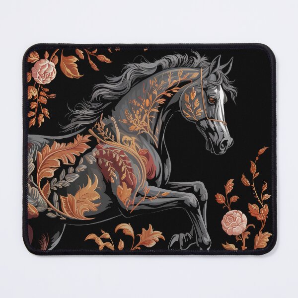 Item preview, Baroque Blossom – Majestic Horse in Floral Splendor designed and sold by Sepinik.