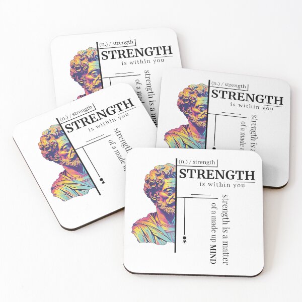 Item preview, Marcus Aurelius Greek Bust Strength Quote designed and sold by RockFireMerch.