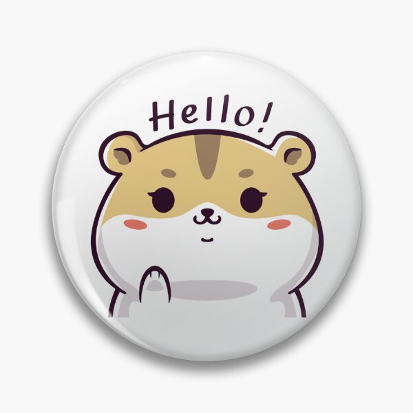 Item preview, Hello Hamster Cartoon Illustration designed and sold by modyrn.