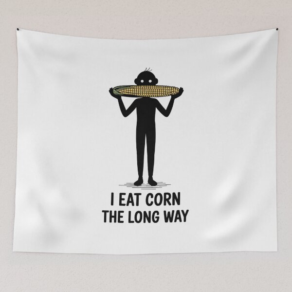 Item preview, I Eat Corn The Long Way Minimalist designed and sold by SignumShop.