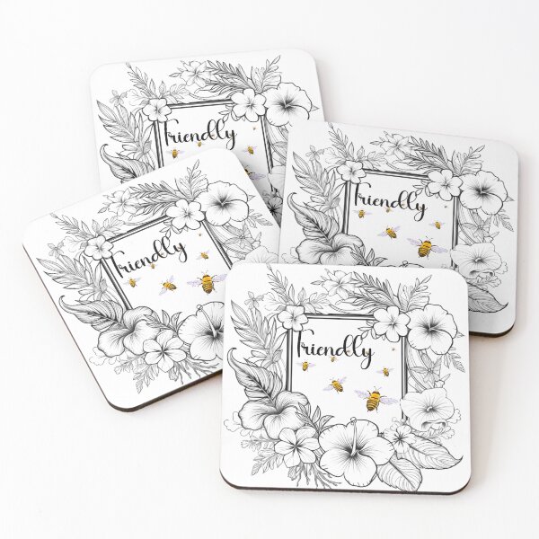 Item preview, Bee Friendly Floral Frame 1 designed and sold by AnTartstudios.