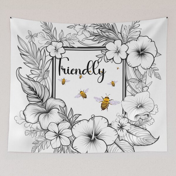 Item preview, Bee Friendly Floral Frame 1 designed and sold by AnTartstudios.