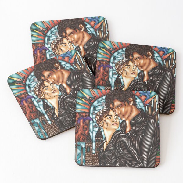 Item preview, Xaden and Violet Dark Lovers - Stained Glass Romance designed and sold by AvviareArt.
