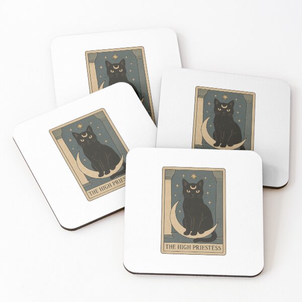 Item preview, The High Priestess – Cat Tarot Card designed and sold by Queer Designs.