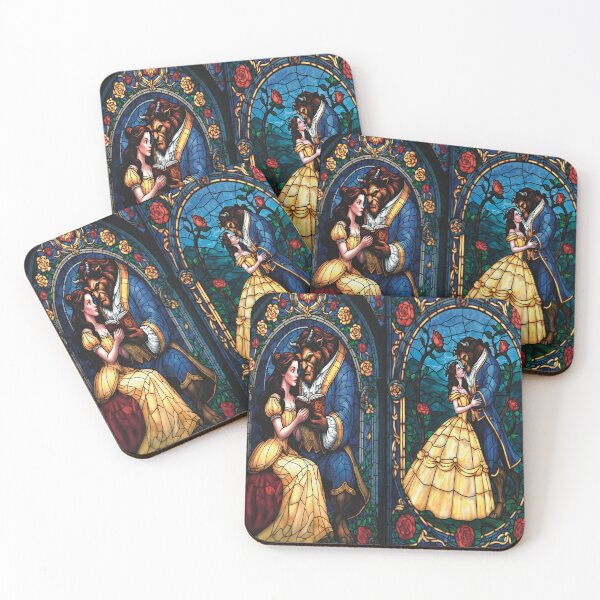 Item preview, Beauty and the Beast - Stained Glass Fairy Tale designed and sold by AvviareArt.