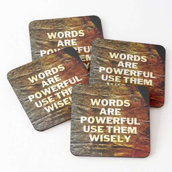 Item preview, Words Are Powerful Use Them Wisely Text Art designed and sold by NickDedidis.