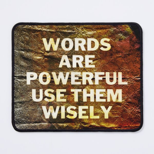 Item preview, Words Are Powerful Use Them Wisely Text Art designed and sold by NickDedidis.