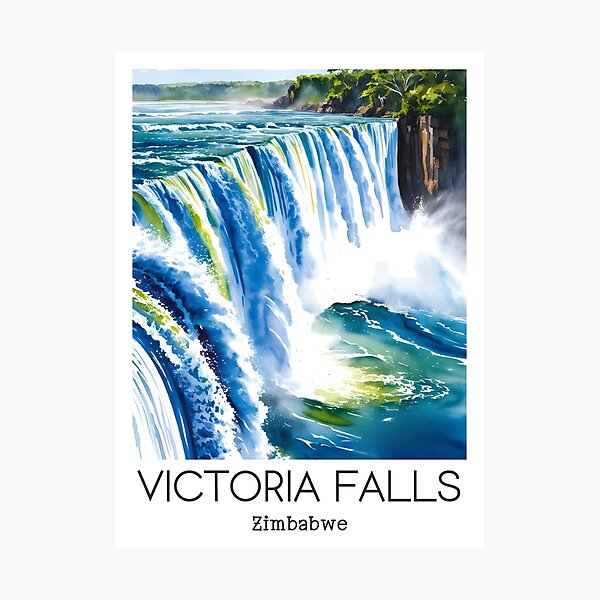 Item preview, A Travel Art of Victoria Falls - Zimbabwe designed and sold by GoodOldVintage.