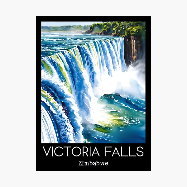 Item preview, A Travel Art of Victoria Falls - Zimbabwe designed and sold by GoodOldVintage.