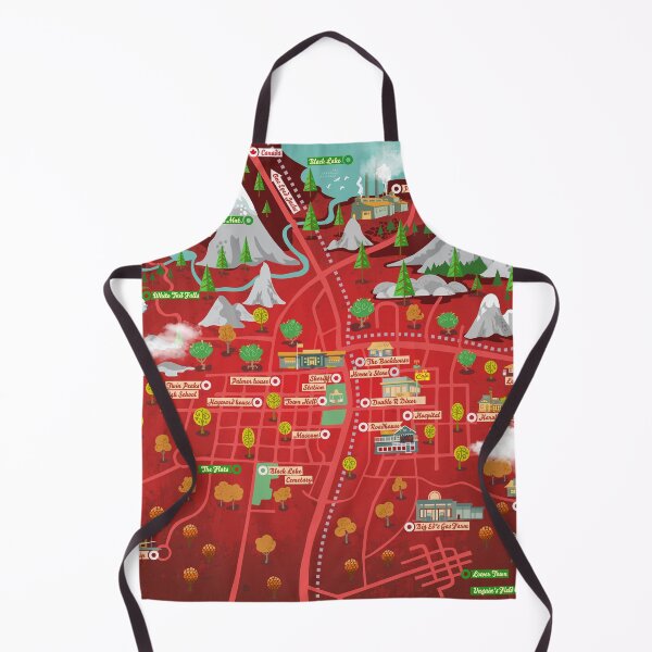 Item preview,  Twin Peaks Fantasy Map designed and sold by QatlasMap Shop.