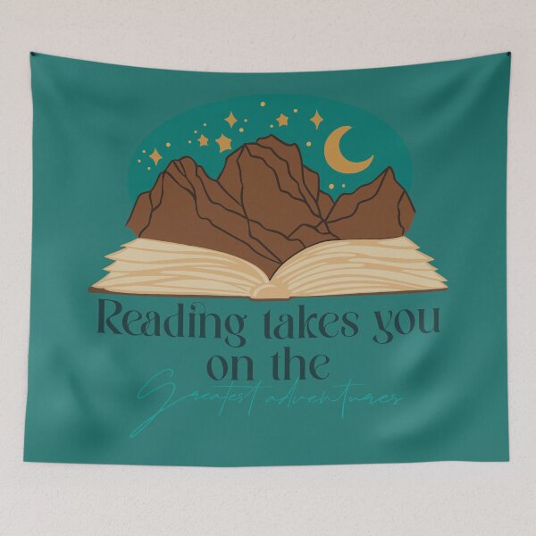 Item preview, Greatest Adventures Reading Mountains Design designed and sold by AvviareArt.