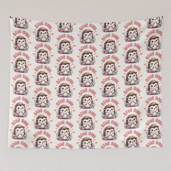 Item preview, Save soil hedgehog – cute eco gardening animal art designed and sold by Pearl67.