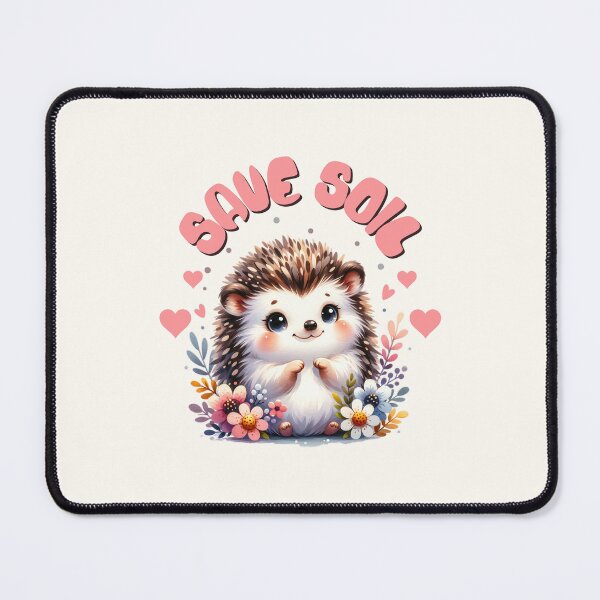 Item preview, Save soil hedgehog – cute eco gardening animal art designed and sold by Pearl67.