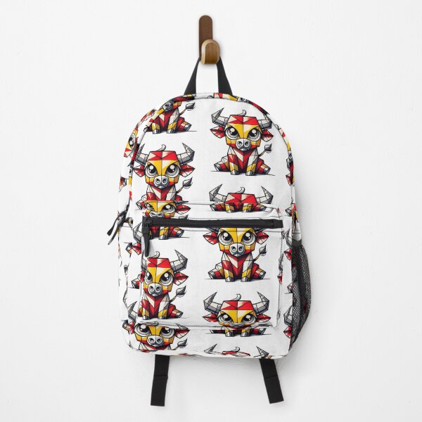 Item preview, The Sitting Bull - Adorable Cubist Bull with the Colors of the Spanish Flag designed and sold by FusiTink.