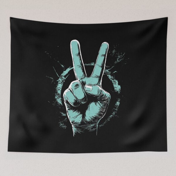 Item preview, Peace Symbol Victory Hand Sign Urban Graffiti Style Streetwear designed and sold by Infinitee8hirts.