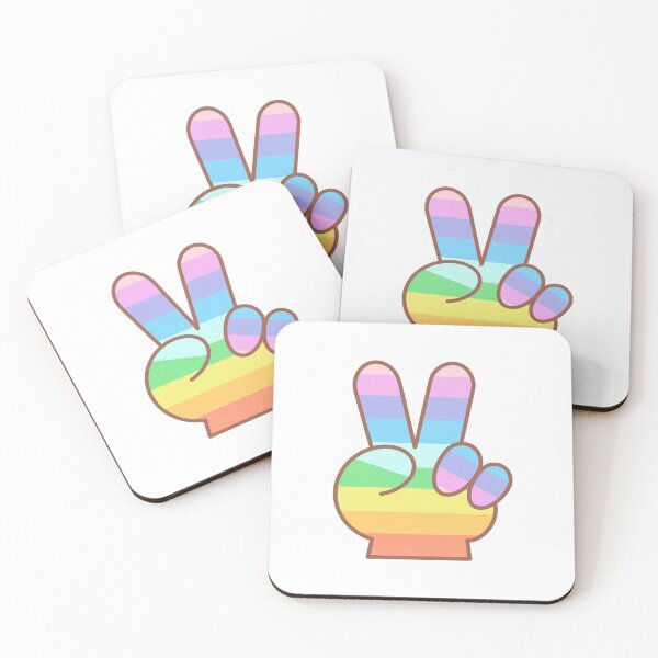 Item preview, rainbow victory hand sign pride month set designed and sold by nuchz.