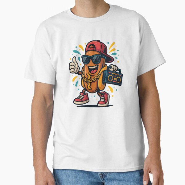 Item preview, Street style hot dog with boombox and cap designed and sold by Nizu123.