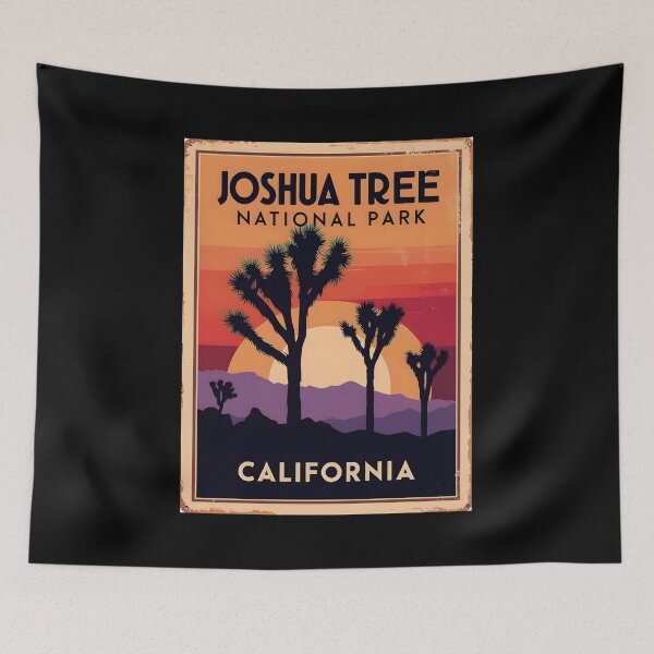 Item preview, A Vintage Illustration of Joshua Tree National Park - California - US designed and sold by GoodOldVintage.