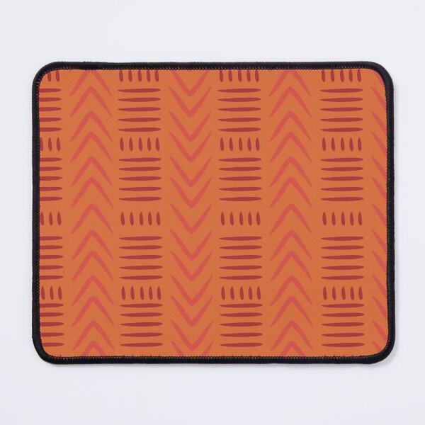 Item preview, Orange bogolan inspired print designed and sold by Wolagno.