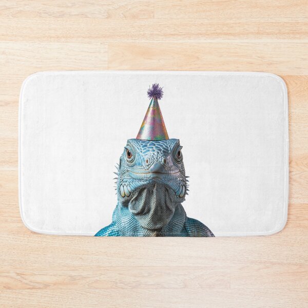 Item preview, Funny Blue Iguana Wearing Birthday Party Hat designed and sold by LazyOwlStore.