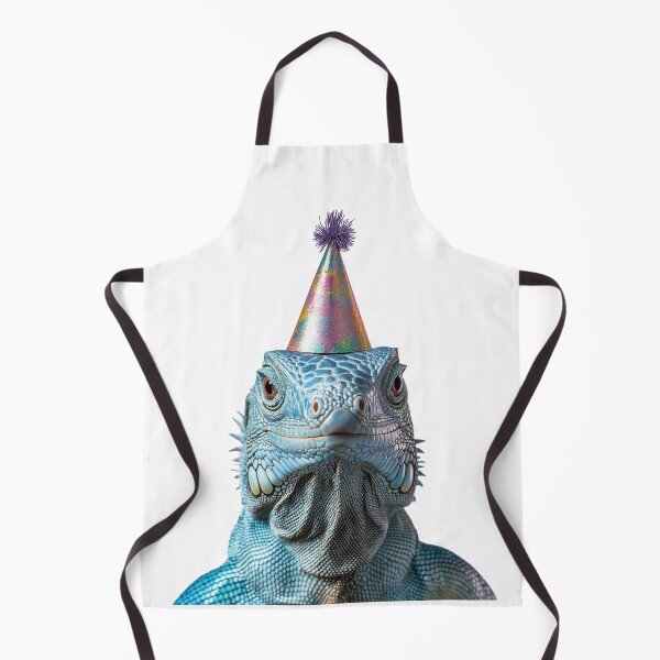 Item preview, Funny Blue Iguana Wearing Birthday Party Hat designed and sold by LazyOwlStore.