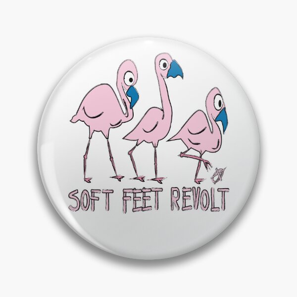 Item preview, Soft Feet Revolt – Flamingo Protest Art designed and sold by pinovolpino.