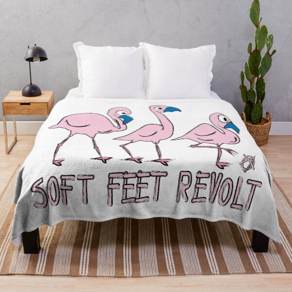 Item preview, Soft Feet Revolt – Flamingo Protest Art designed and sold by pinovolpino.
