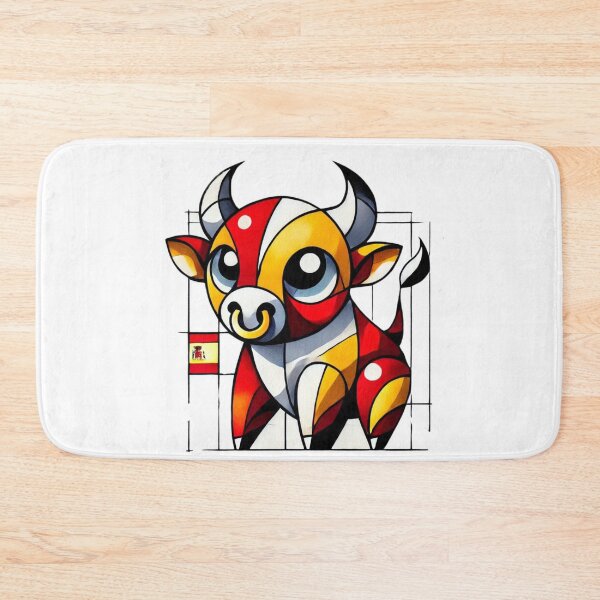 Item preview, Baby Bull - Adorable Cubist Bull with Spanish Flag designed and sold by FusiTink.