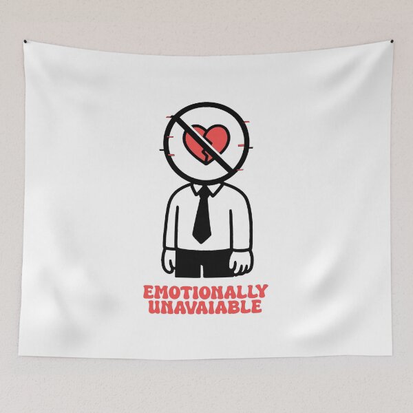 Item preview, Emotionally Unavailable - Funny Relatable Dark Humor Design designed and sold by Dust Style.