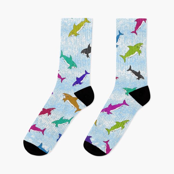 Item preview, Colorful Cute Shark designed and sold by Sartoris Art.