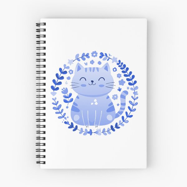Artikelvorschau, Blaue süße Smiley-Katze entworfen und verkauft von elliebart.