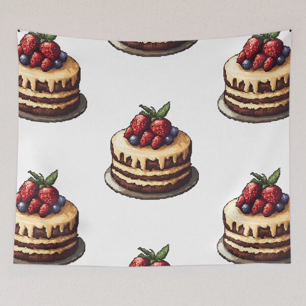 Item preview, Retro Pixel Art: Pixelated Cake designed and sold by bapupa.