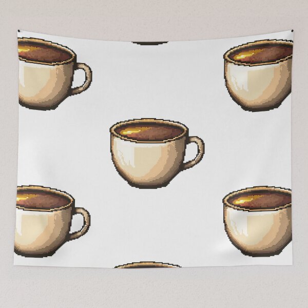 Item preview, Retro Pixel Art: 8-bit Coffee Cup designed and sold by bapupa.