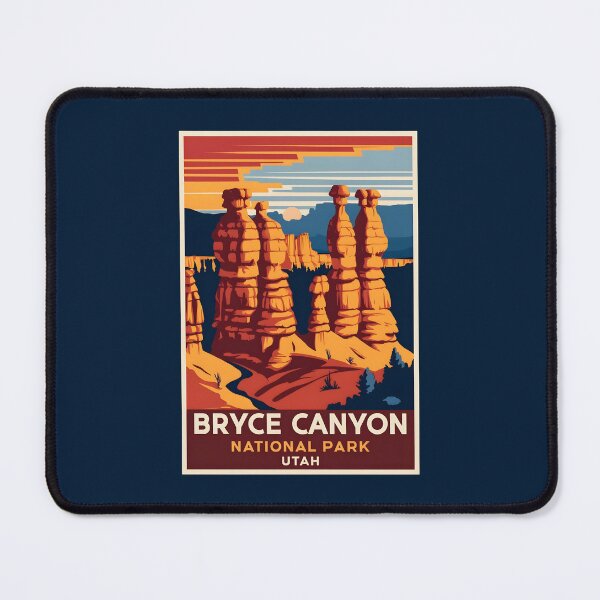 Item preview, A Vintage Illustration of Bryce Canyon National Park - Utah - US designed and sold by GoodOldVintage.