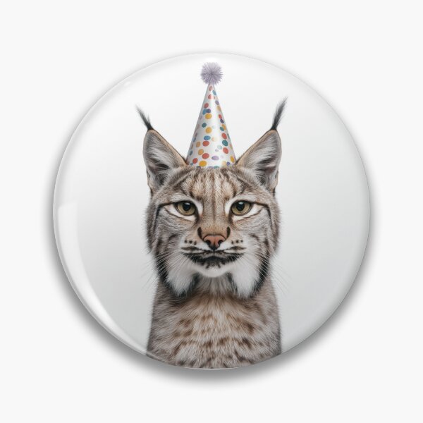 Item preview, Funny Bobcat Wearing Birthday Party Hat designed and sold by LazyOwlStore.