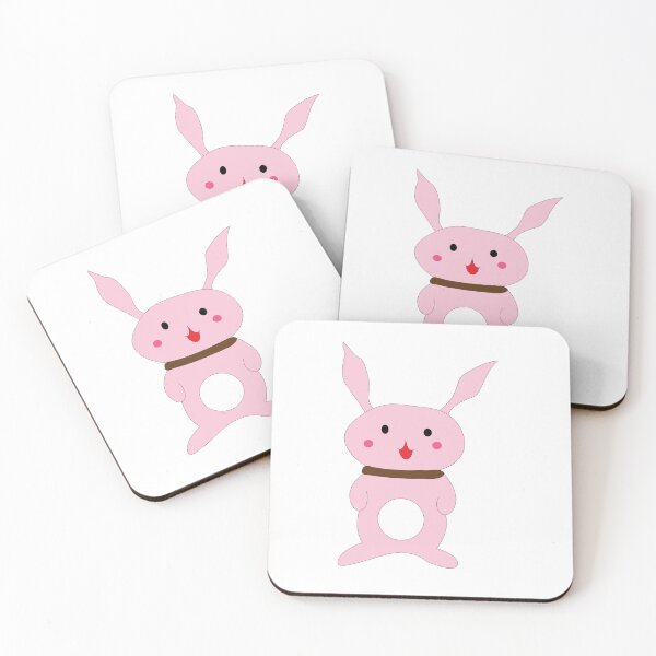 Item preview, cute rabbit sticker , pink colour kids fav designed and sold by Artist-Bhumi.