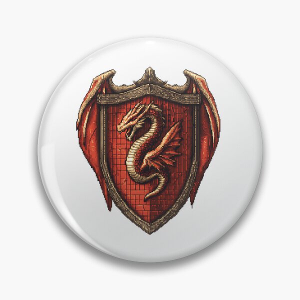 Item preview, Pixel Art Dragon Shield designed and sold by bapupa.