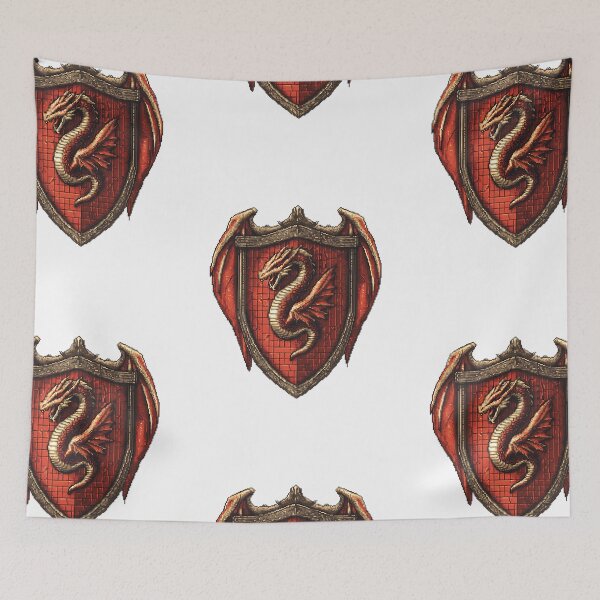 Item preview, Pixel Art Dragon Shield designed and sold by bapupa.