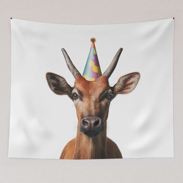 Item preview, Funny Bongo Wearing Birthday Party Hat designed and sold by LazyOwlStore.