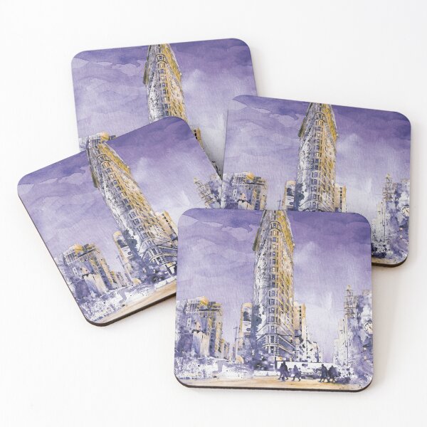 Item preview, Flatiron Splash – NYC Landmark in Watercolor designed and sold by caracatita75.