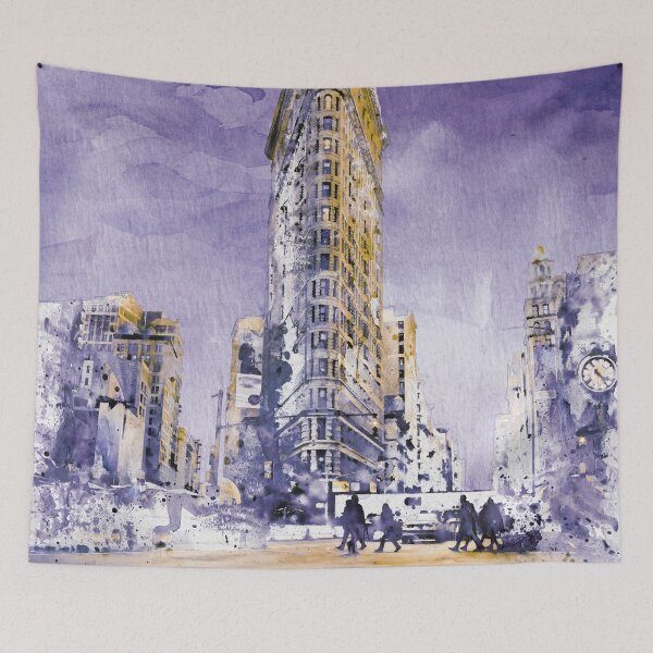 Item preview, Flatiron Splash – NYC Landmark in Watercolor designed and sold by caracatita75.