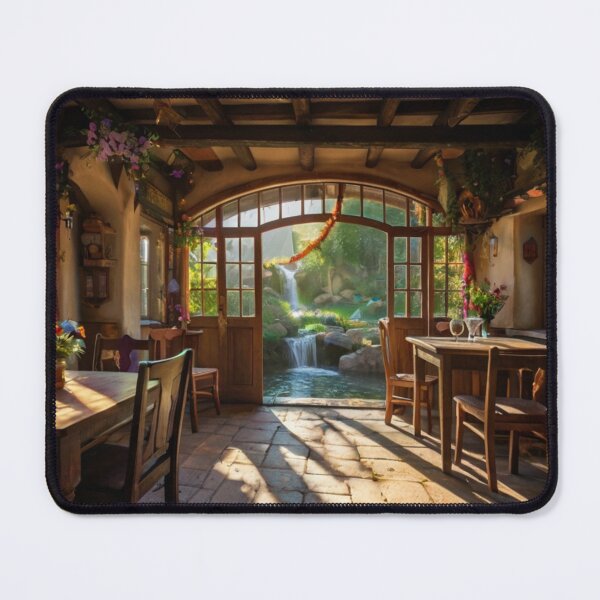 Item preview, Magical Waterside Tavern Among Blossoms designed and sold by BlareBlare.