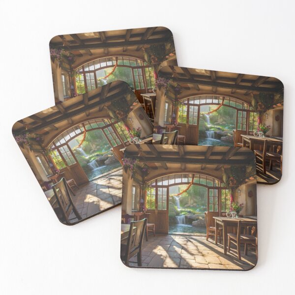 Item preview, Magical Waterside Tavern Among Blossoms designed and sold by BlareBlare.