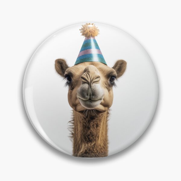 Item preview, Funny Camel Wearing Birthday Party Hat designed and sold by LazyOwlStore.