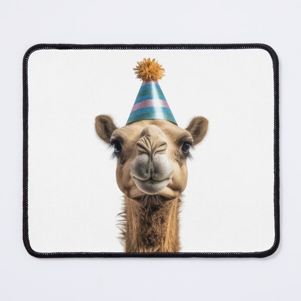 Item preview, Funny Camel Wearing Birthday Party Hat designed and sold by LazyOwlStore.