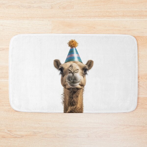Item preview, Funny Camel Wearing Birthday Party Hat designed and sold by LazyOwlStore.