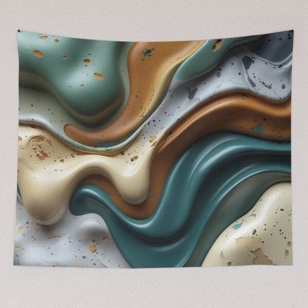 Item preview, Liquid Terrazzo Harmony with Earth Tones designed and sold by SketchNStyle.