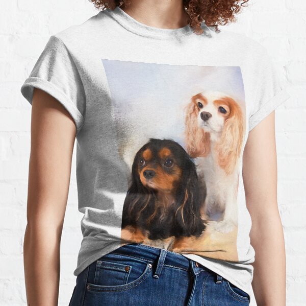 Two Beautiful Cavalier King Charles Spaniels Classic T-Shirt